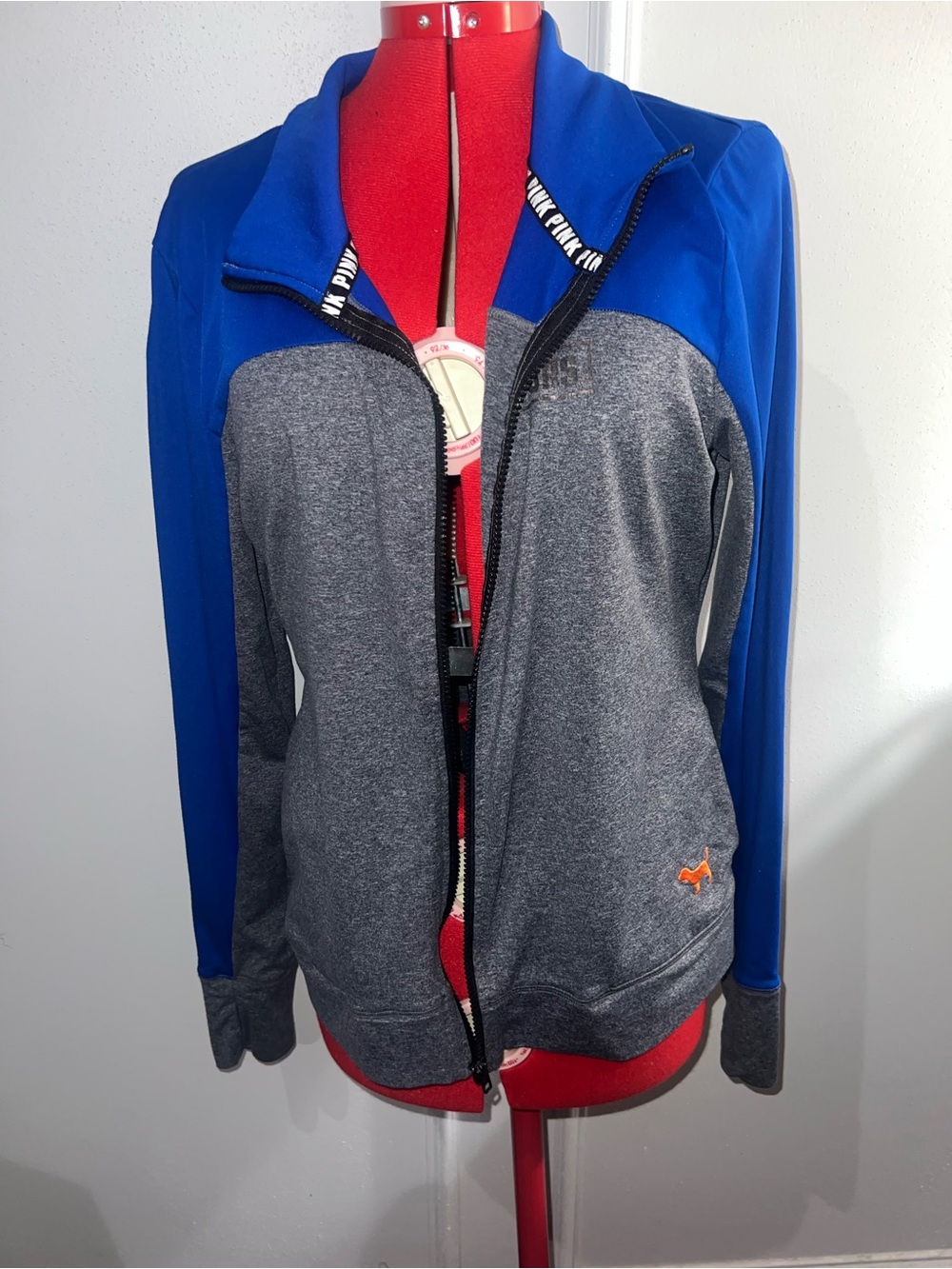 Victoria Secret Pink Blue and Gray women’s Florida Gators Zip-Front Jacket large